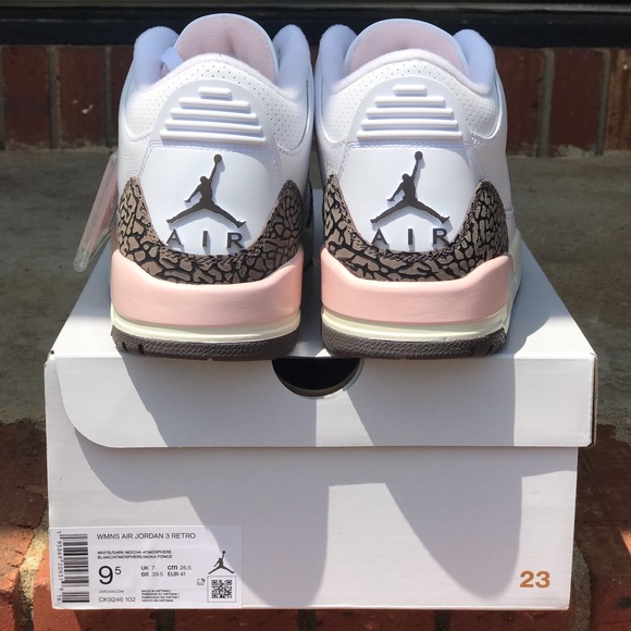 Air Jordan Retro 3 Dark Mocha / Neapolitan Size 9.5W / 8 Men - Picture 5 of 9